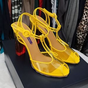 Ralph Lauren yellow heels